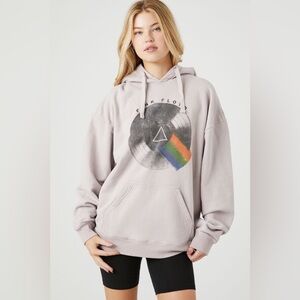 NWT! French Terry Pink Floyd Graphic Hoodie